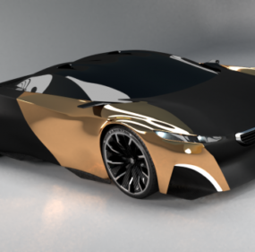 Peogeot Onyx Super Car דגם תלת מימד