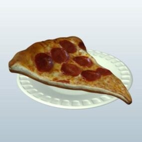 Model 3D Pepperoni Pizza