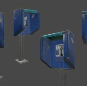 نموذج Tardis Phone Booth ثلاثي الأبعاد