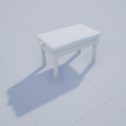 Lowpoly Piano Bench