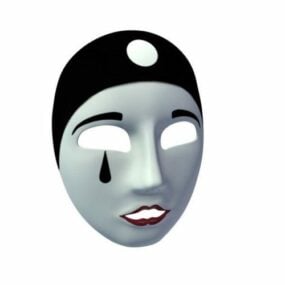 Mô hình 3d mặt nạ Pierrot