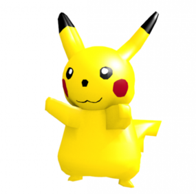 Mô hình 3d nhân vật Pikachu