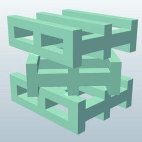 Stapel von Kufen 3D-Modell