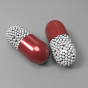 Modelo 3d de pílula de drogas