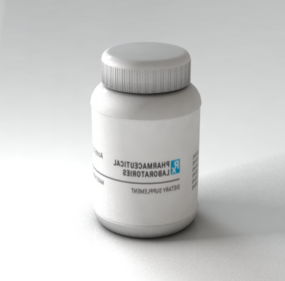 Bouteille de pilule de médicament modèle 3D