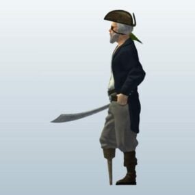 Pirate Captain Man 3d model