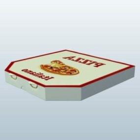 पिज़्ज़ा बॉक्स फ़ूड 3डी मॉडल