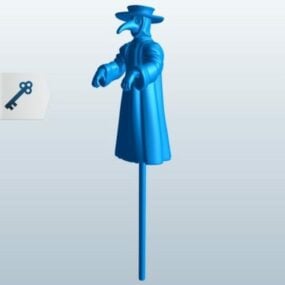 Modello 3d del personaggio del medico della peste