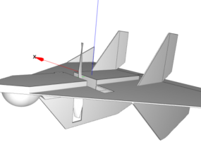 Modello 3d del giocattolo dell'aeroplano di legno del fumetto