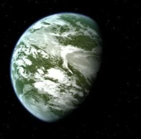 Planetähnliches 3D-Modell der Erde