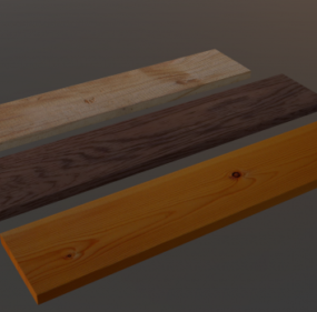木の板の3Dモデル