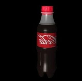 Model 3D plastikowej butelki Cocacoli