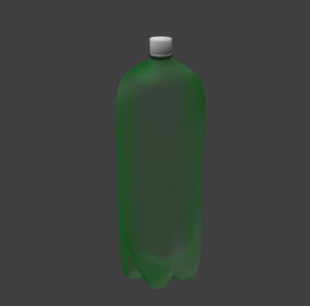 Green Plastic Bottle 3d model