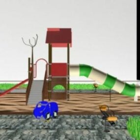 Kindergartenspielplatz 3D-Modell
