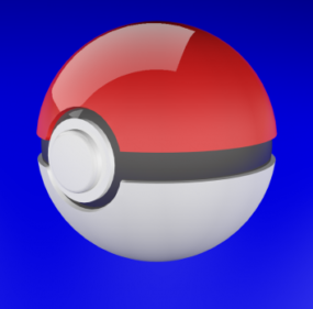 Pokeball Ball Pokemon 3d-modell