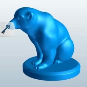 Polar Bear Sculpture 3d model