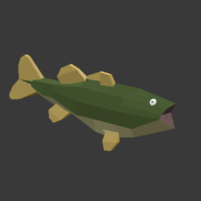 Poly Bass Fish 3d model