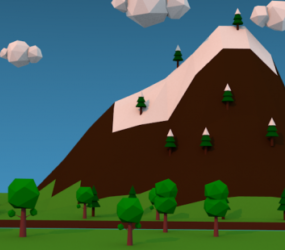 Red Rock Terrain Landscape 3d model