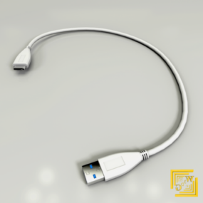 Portable Hdd Cable 3d model