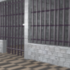 Cella di metallo della prigione