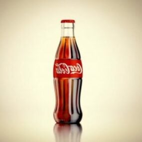 Σκηνή του μπουκαλιού Cocacola τρισδιάστατο μοντέλο