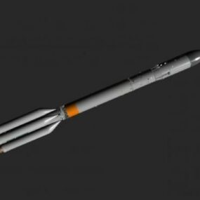 Ruimte Proton Raket 3D-model