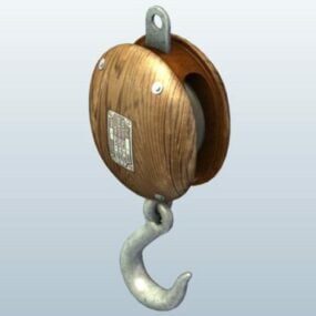 Iron Pulley Hook 3d model