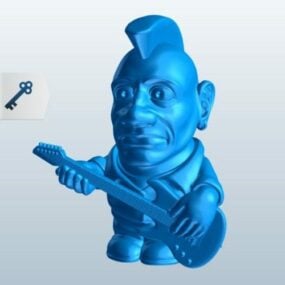 דגם 3D של דמות צעצוע פאנק רוקר