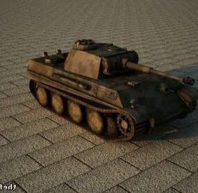 Tysk Pzv Panther Tank 3d-modell
