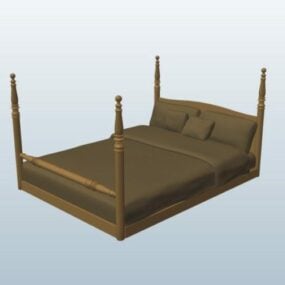 Ліжко Queen Size 3d модель