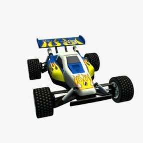 Race auto Lowpoly 3d-model