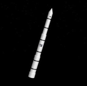 3D model vesmírné rakety