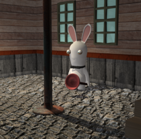 Kanin spil tegneseriefigur 3d-model