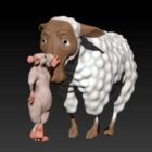 Rat And Sheep Character