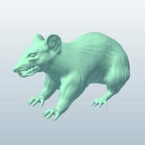 Lowpoly マウス動物3Dモデル