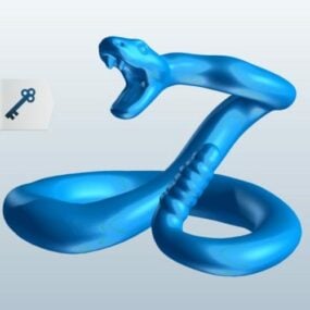 Гремучая змея Lowpoly модель 3d