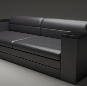Realistisk läder modern soffa 3d-modell