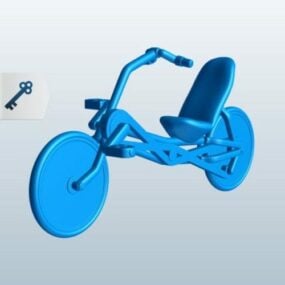 3d модель лежачого вінтажного велосипеда