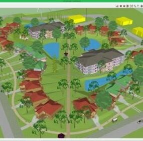 Sanierungs-Städtische Studie 3D-Modell