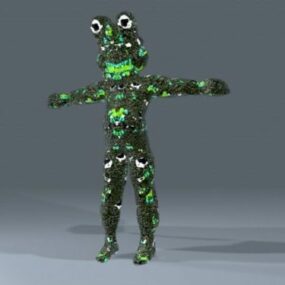 Kurbağa Adam Karakteri 3d modeli