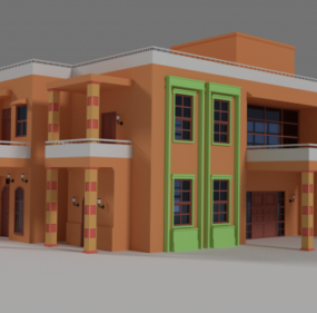 Residence Building Structure 3d model