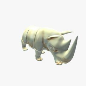 White Rhinoceros 3d malli