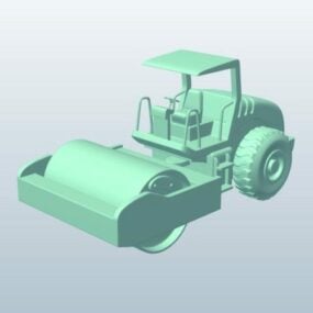 Camion à rouleaux compacteur modèle 3D