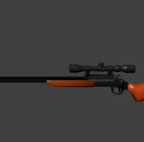 Rifle Gun With Snipper 3d model