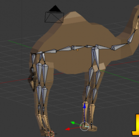 Rigged 3д модель верблюда