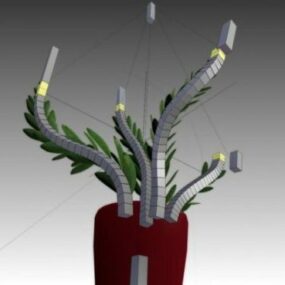 Indoor Plant With Riiged 3d model