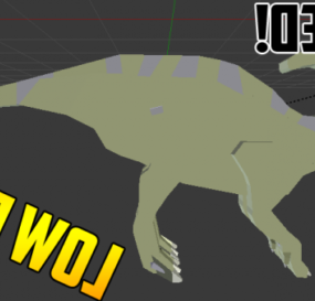 Parasaurolophus dinosaur Rigged 3d model