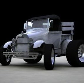 Coche Pickup Vintage Rigged modelo 3d