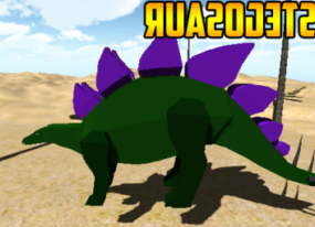 Stegosaurus dinosaur Rigged 3d modell