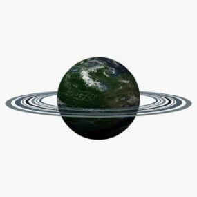 Planète aux anneaux modèle 3D